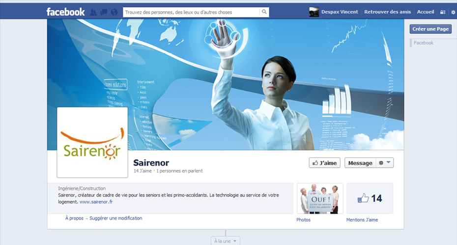 Lancement de la page Facebook Sairenor