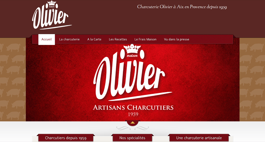 Création du site internet de la Charcuterie Olivier